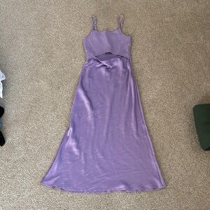 Elegant Lavender Women's Midi Dress